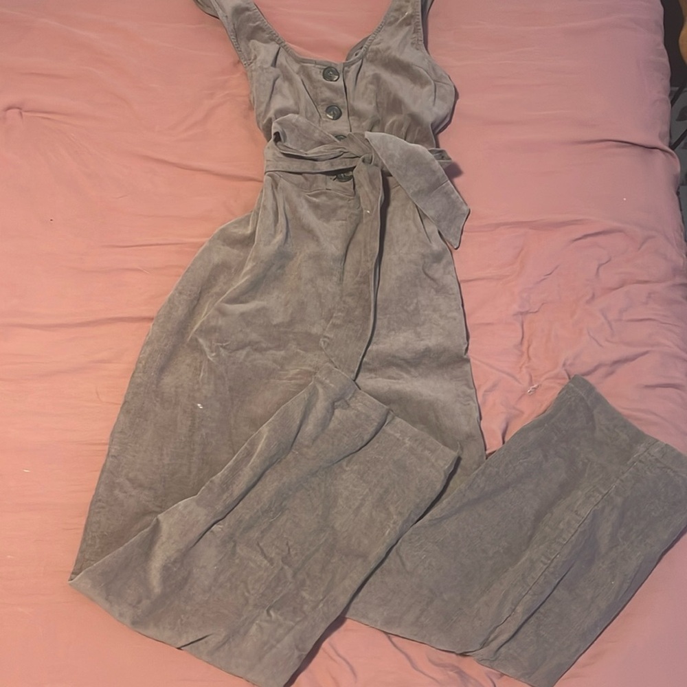 Brown corduroy jumpsuit